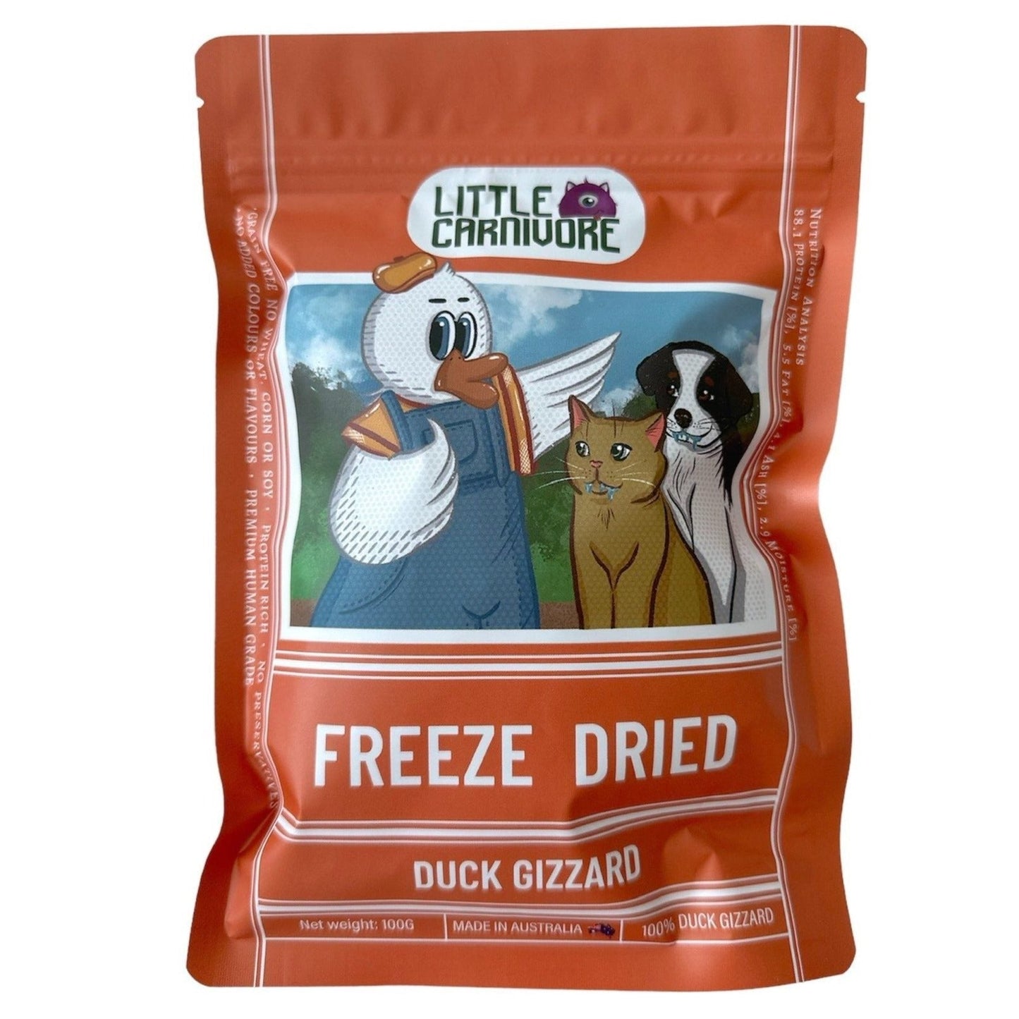 LITTLE CARNIVORE Freeze Dried Duck Gizzard 100g